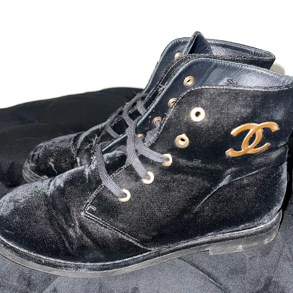 Chanel Velvet Boots - Picture 2 of 5